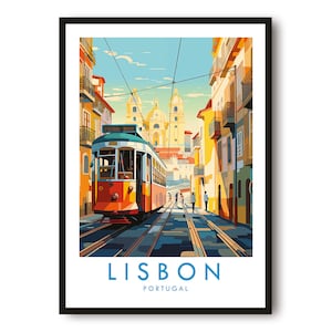 Lisbon Travel Print, Lisbon Travel Poster, Portugal Print, Travel Decor, Popular Print, Birthday Gift, A1/A2/A3/A4/A5