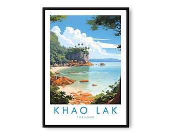 Khao Lak Thailand Travel Poster: Giclée Fine Art Print