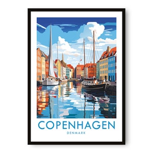 Kopenhagen Reisedruck, Kopenhagen Reiseplakat, Dänemark Druck, Reisedekor, beliebter Druck, Geburtstagsgeschenk, A1/A2/A3/A4/A5