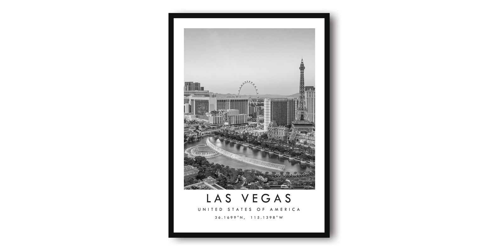 Las Vegas Travel Print Las Vegas Poster Unique Wallart Etsy