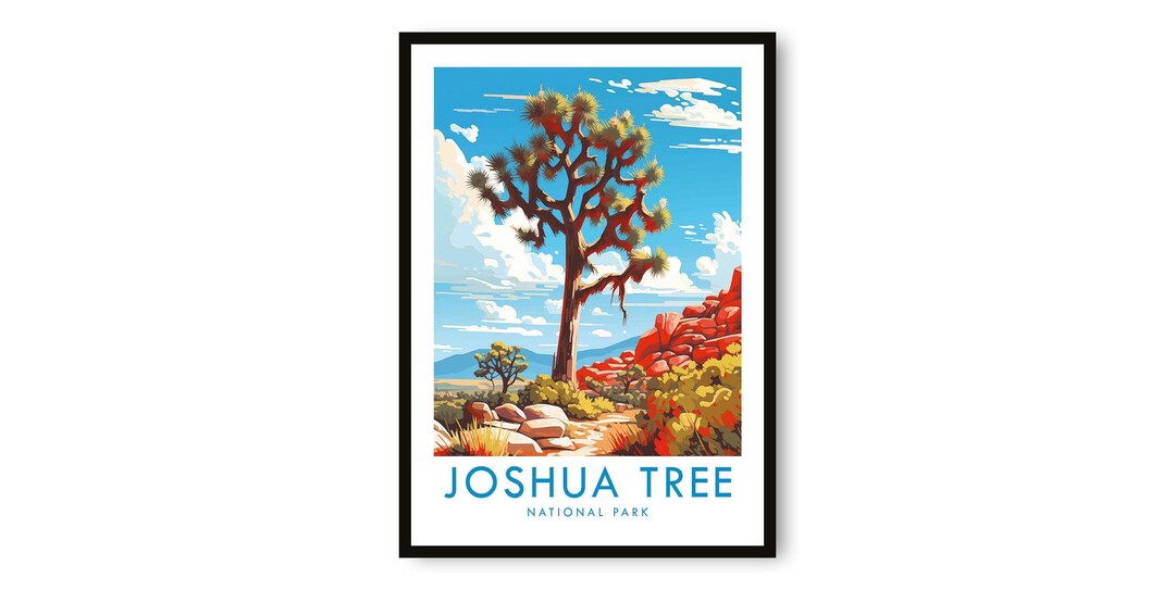 Joshua Tree National Park Art Print: Vintage Travel Poster - Etsy UK