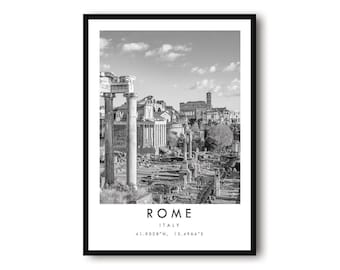 Stampa di viaggio di Roma / Quadro da parete del Foro Romano / Decorazione con fotografia dell'Italia storica