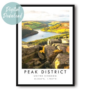 Peak District Travel Print | Digital Download | 25 Different Size Options