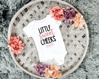 Little Sweet Cheeks Onesie Baby Gift Baby Related Baby Shower Gift Baby Onesie