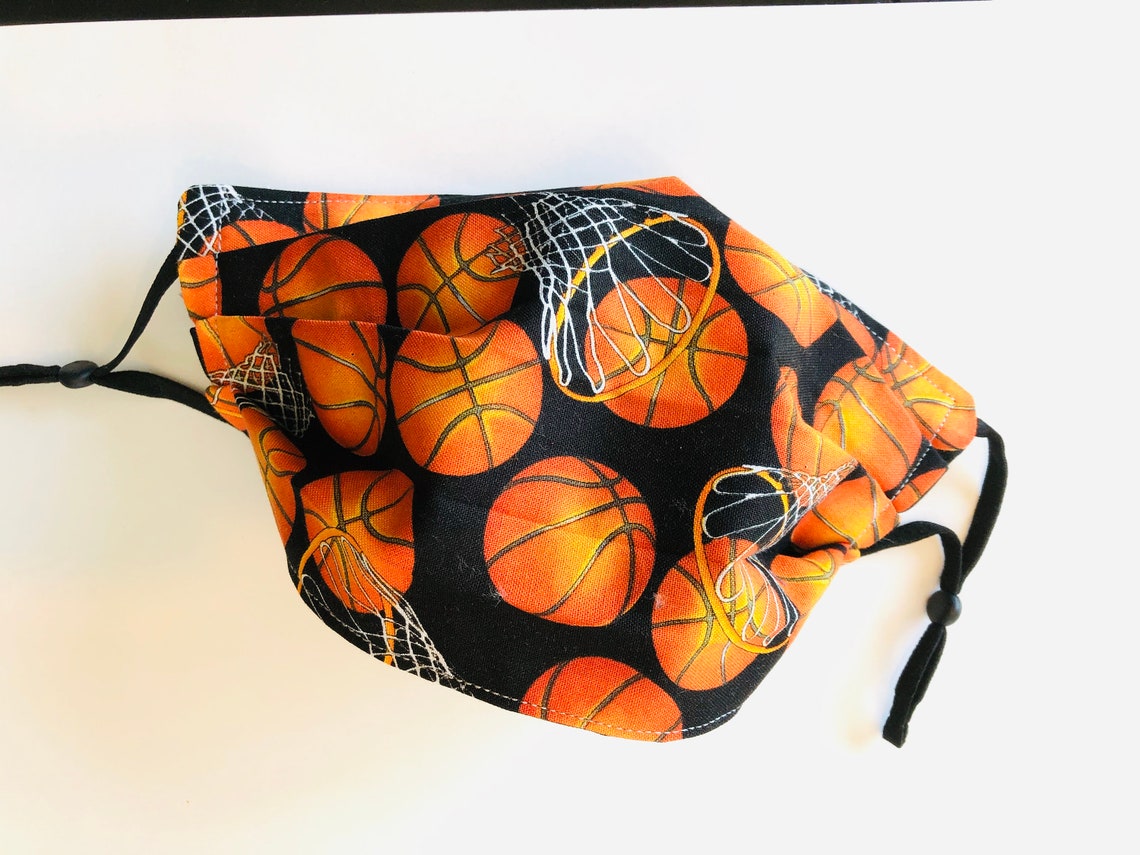 Masque facial de basketball / 100 coton / réversible / Made Etsy
