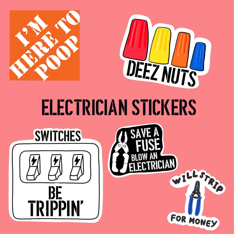 Electrical Stickers / Electrician Stickers / Toolbox stickers Etsy