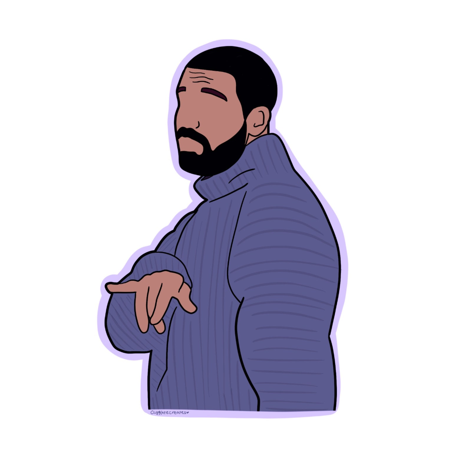 Hotline Bling Sticker / Drake Sticker / Fan art / waterproof | Etsy