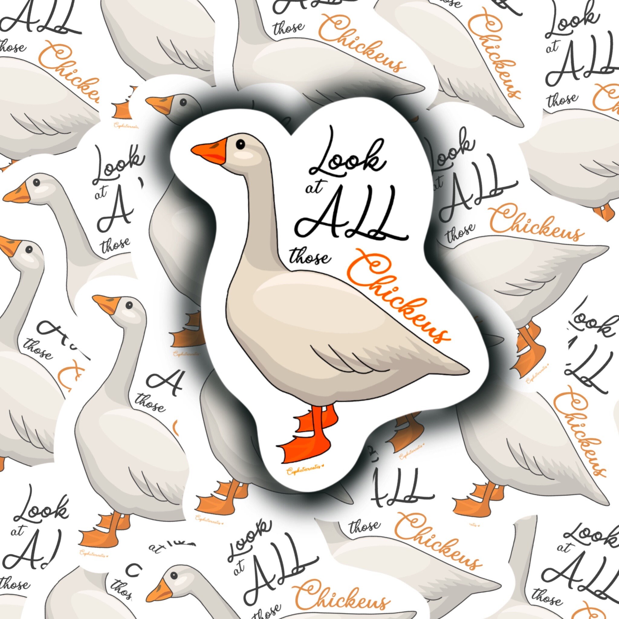 Look At All Those Chickens Vines Funny Chicken Goose Etsy