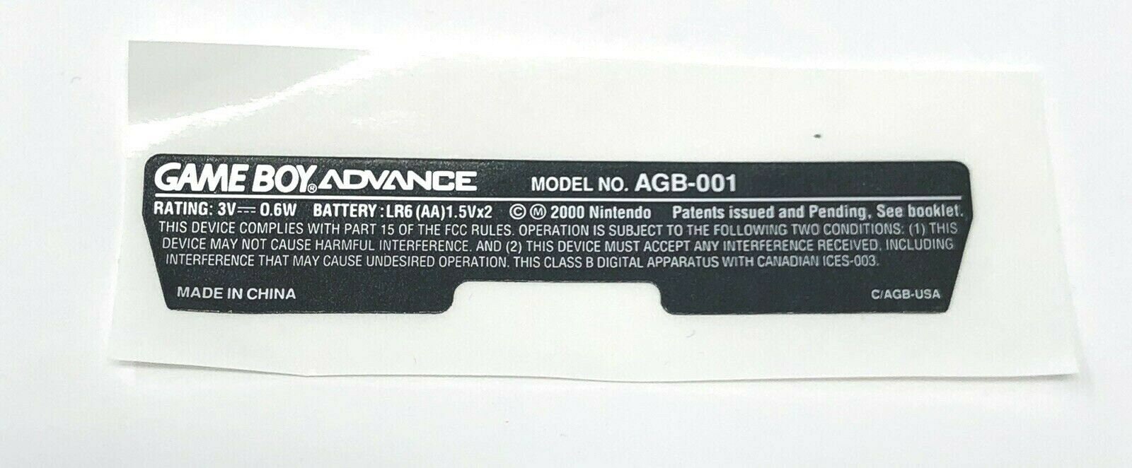GBA Game Boy Advance High Quality Replacement Sticker Label | Etsy