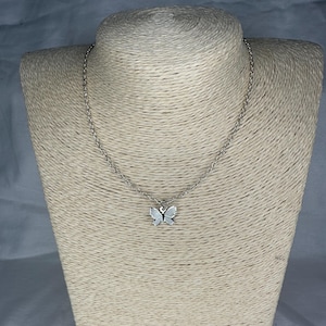 Sterling Silver Butterfly Necklace: Dainty Minimalist Jewelry