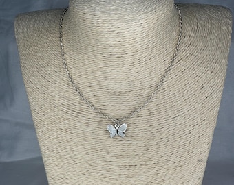 Sterling Silver Butterfly Necklace: Dainty Minimalist Jewelry