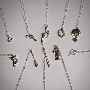 TEEN WOLF COLLECTION / Teen Wolf Inspired Silver Necklaces / Berserker, Dread Doctor / Scott's Lacrosse / Stiles' Bat