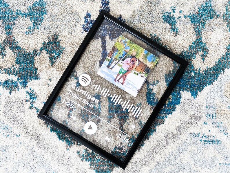 Framed Spotify Glass Song Poster Custom Acrylic Album Cover | Etsy