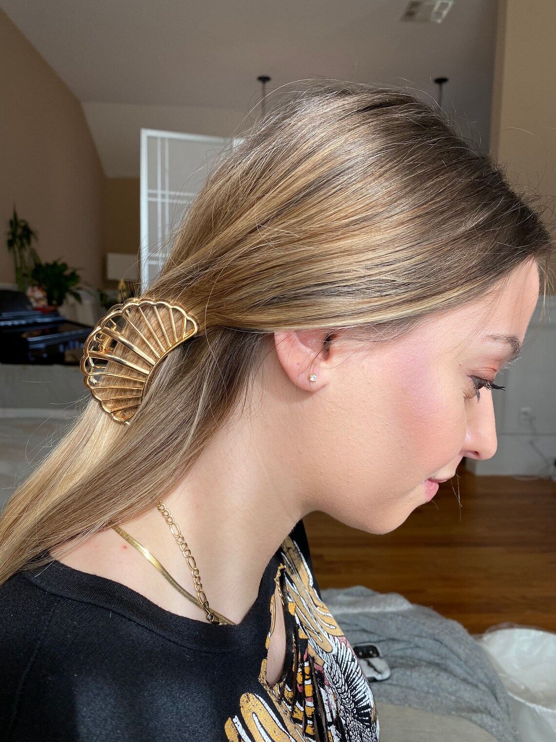 GOLDEN HAIR CLAW Stylish Hair Claw Hair Claw Set Elegant Etsy