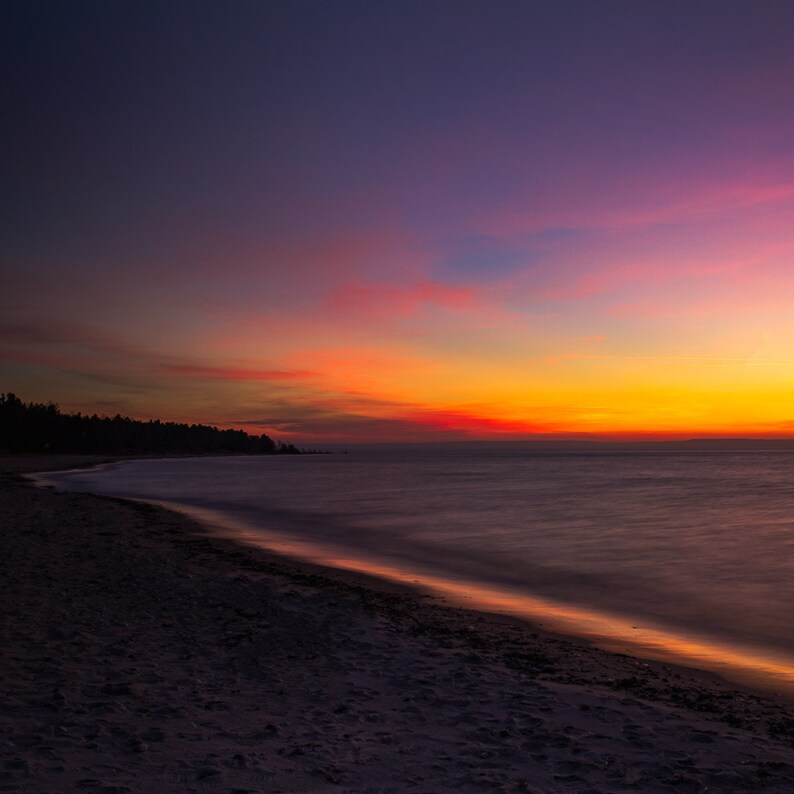 sunset on lake Georgian Bay photography home decor Sunset photo seascape print gallery wall art fine art photo print landscape print