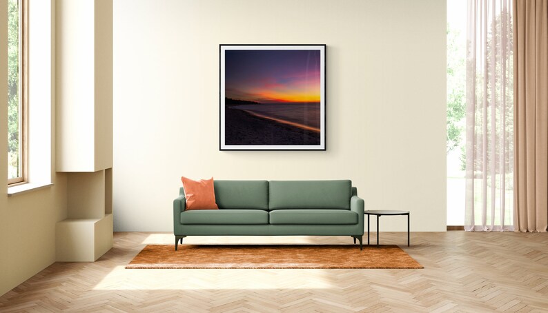 sunset on lake Georgian Bay photography home decor Sunset photo seascape print gallery wall art fine art photo print landscape print