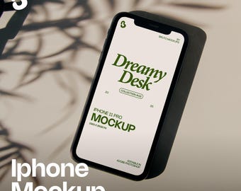 iPhone-schermmodel | Telefoonmodel PSD | Apparaatmodel voor sociale media en app-ontwerp | Minimalistisch iPhone-model in warme kleuren