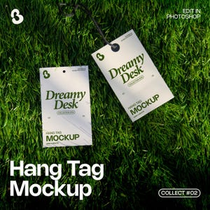 Hang Tag Mockup | Label Mockup PSD | Clothing Tag Branding Mockup for Photoshop