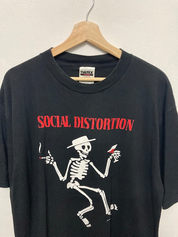 Giant Social Distortion Band T-shirt, Men's M size unclear black type Vintage Second Hand
