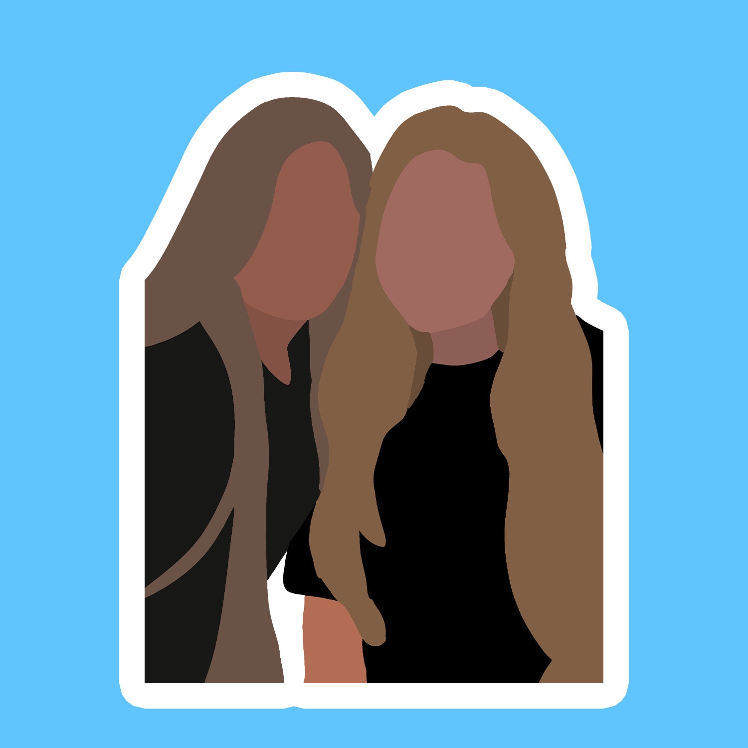 Custom Drawing Sticker set of 4 Etsy