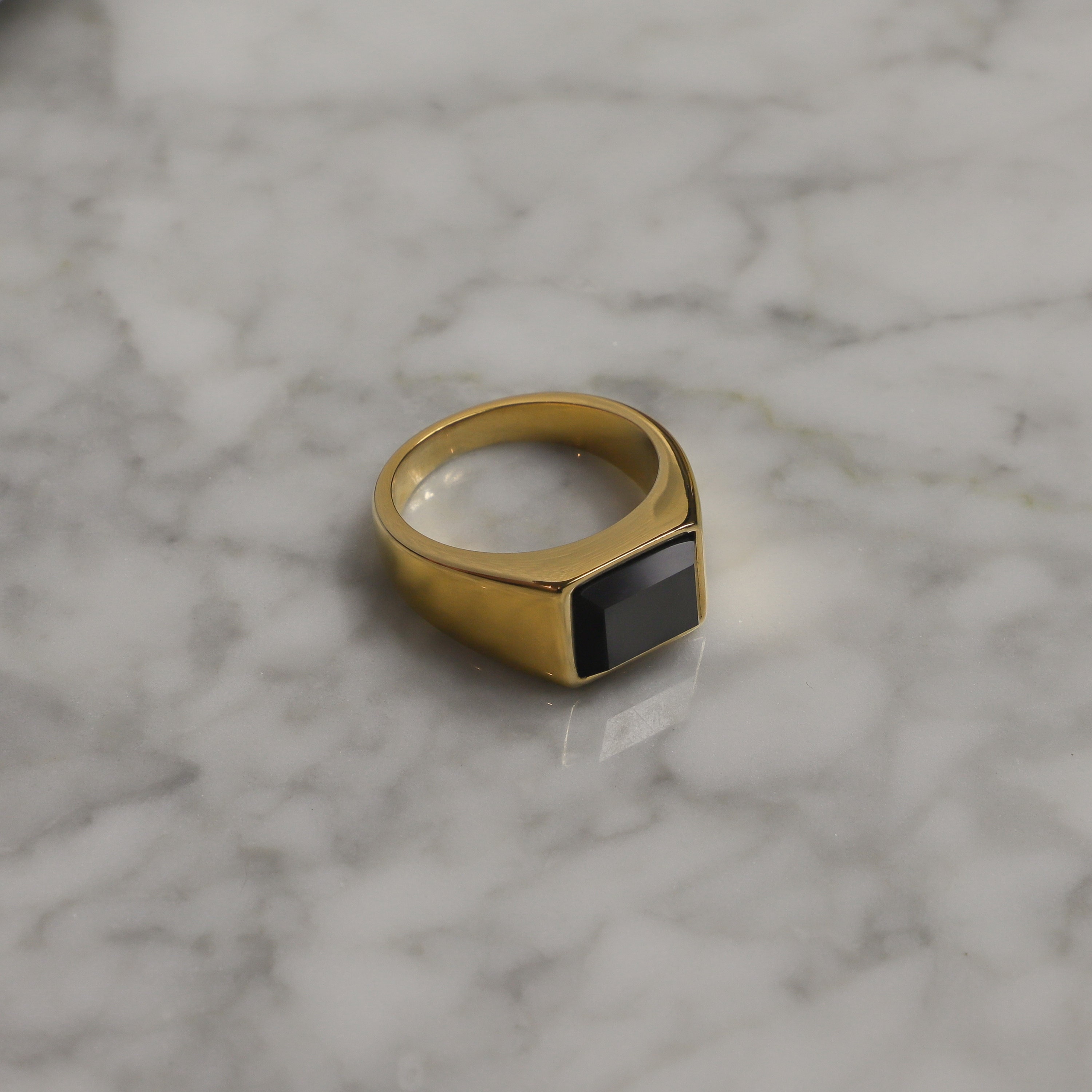 Gold clearance onyx ring