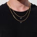 18k Cuban Link chain mens gold mans cuban link chain stainless steel 3mm cuban gold chain gold curb chain silver chain cuban boyfriend gift 