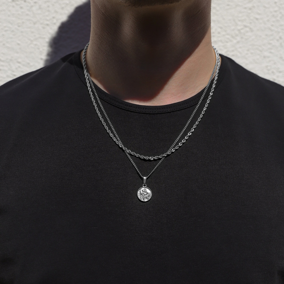 Buy Silver St Christopher Pendant Saint Christopher Medal