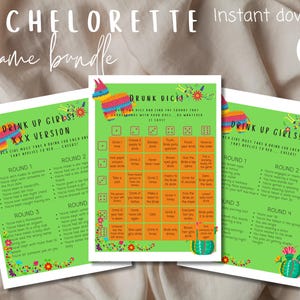 Fiesta Bachelorette Party Games Bundle.6 Bachelorette Games Package,Printable games, Bachelorette Trip,Adults Only Games,Drinking Games.