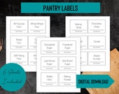 Pantry Label Template, use this template to create your own sticker labels for your pantry containers, printable digital download