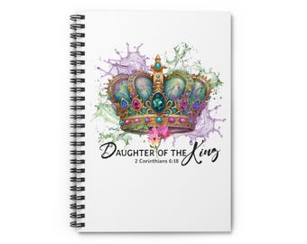 Christian Journal Gift, Scripture Journal for Women, Daughter of the King Faith Notebook