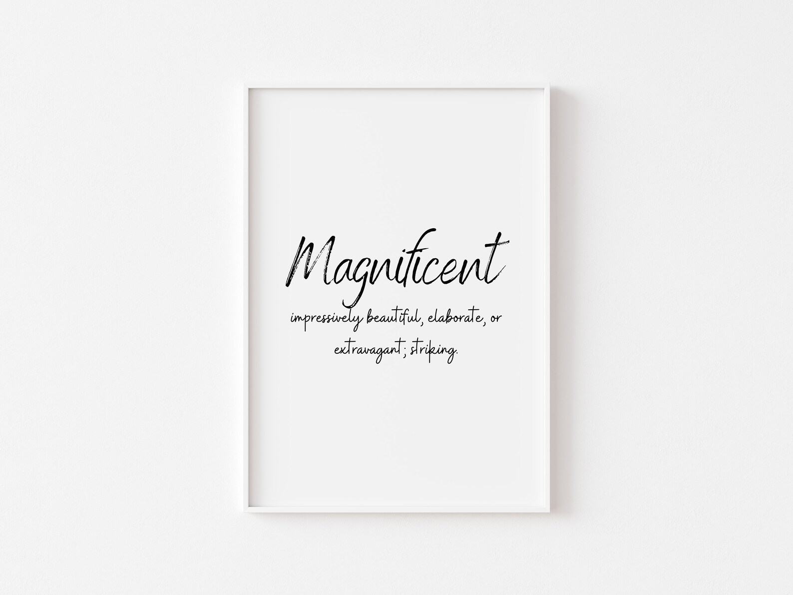 Magnificent Definition Printable Wall Art Inspirational Word Etsy