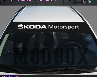 Skoda Motorsport Sunstrip Se adapta a todos los coches Variedad de colores