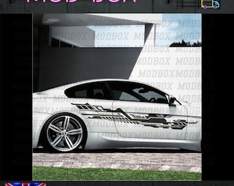 2 x Calcomanías laterales Placa de circuito digital JDM Modified Car