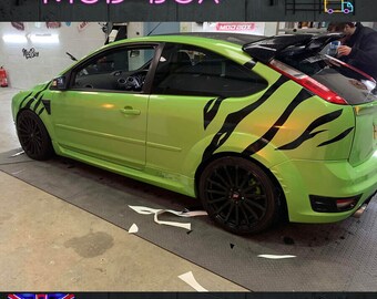 Calcomanías de rayas de tigre de coche pegatinas de vinilo