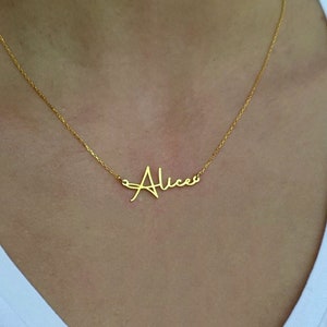 Custom Name Necklace, Sterling Silver Name Necklace, 18k Gold Plated, Rose Gold Plated and 925k Sterling Silver Personalized Gift Jewelry