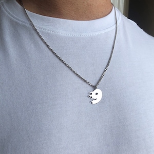 Men Necklace Personalized, Number and Initial Pendant Necklace, Flame Initial Necklace,  Personalized mens jewelry, Anniversary Gift for Him