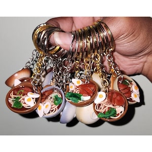Polymer Clay Raman Noodles Keychain | Realistic food keychain | Gift | Collectable | Handmade