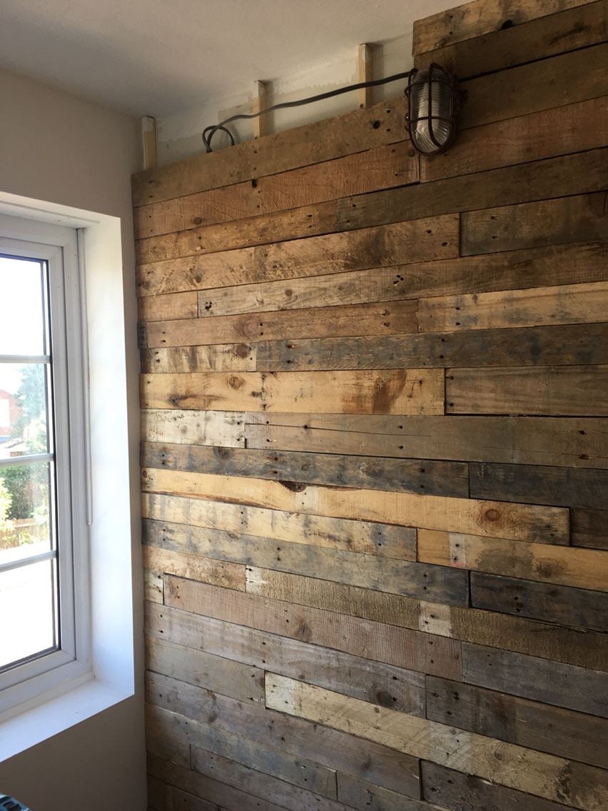 Rustic Reclaimed Pallet Cladding Recycled Timber Planks 1 sqm. Etsy