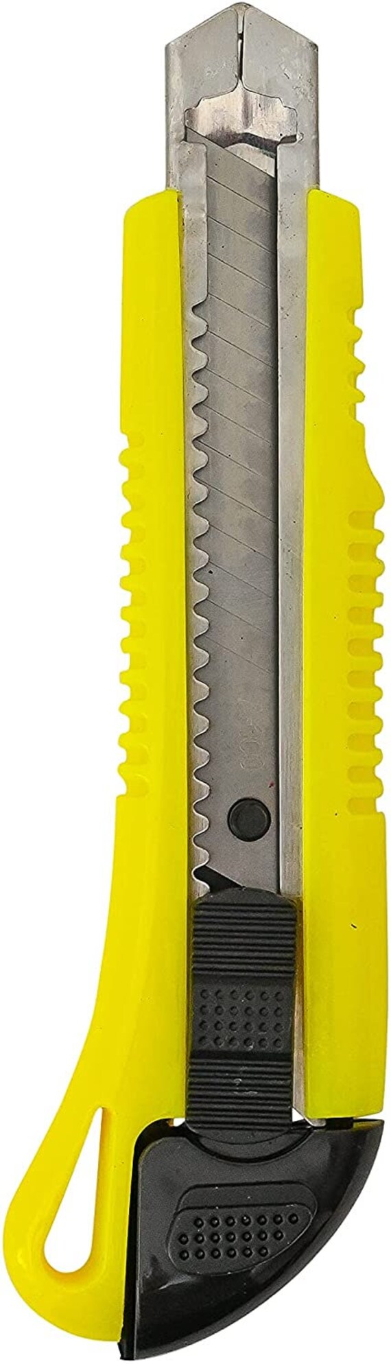 Green, Red, or Yellow 18mm Utility Knife Retractable Box Cutter for Cartons,  Boxes, Cardboard 