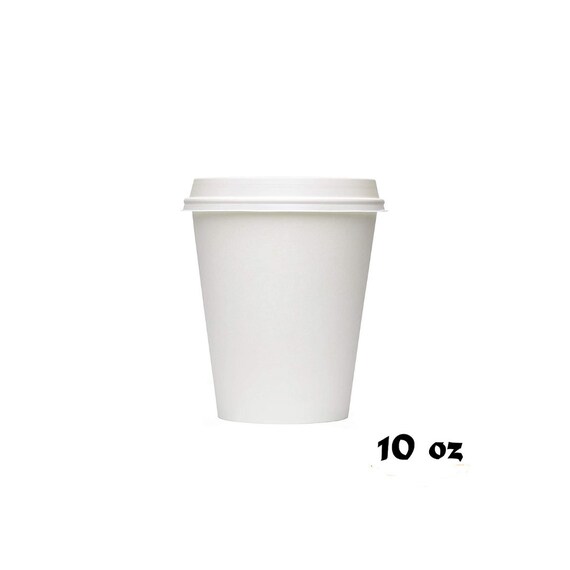 White disposable cheap coffee cups