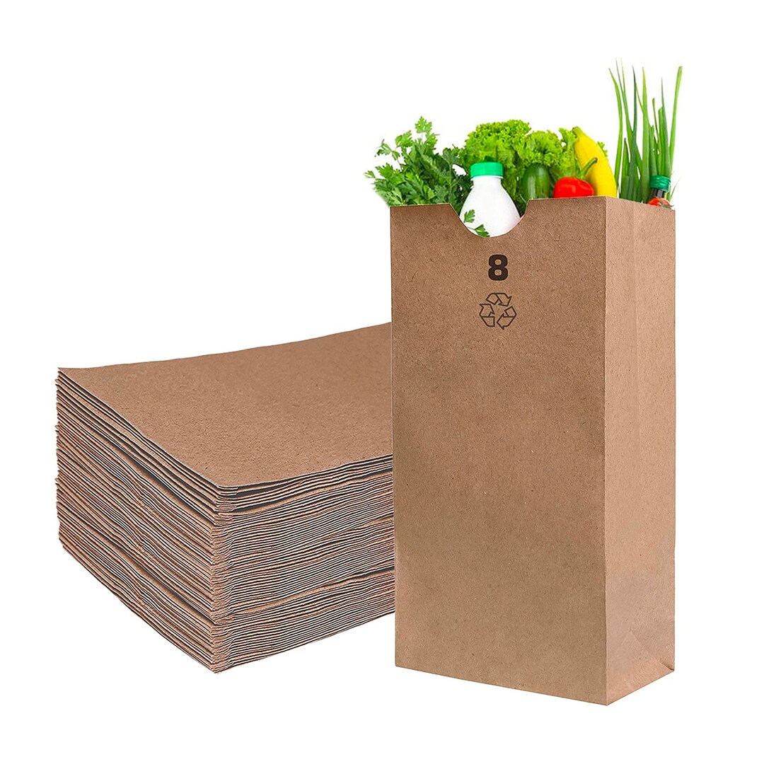 Brown Kraft Paper Lunch Bags 8 LB Capacity Paper Bags Etsy