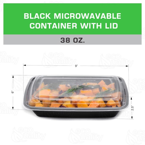 Meal Prep Microwavable Food Containers With Lids 38 Oz. 