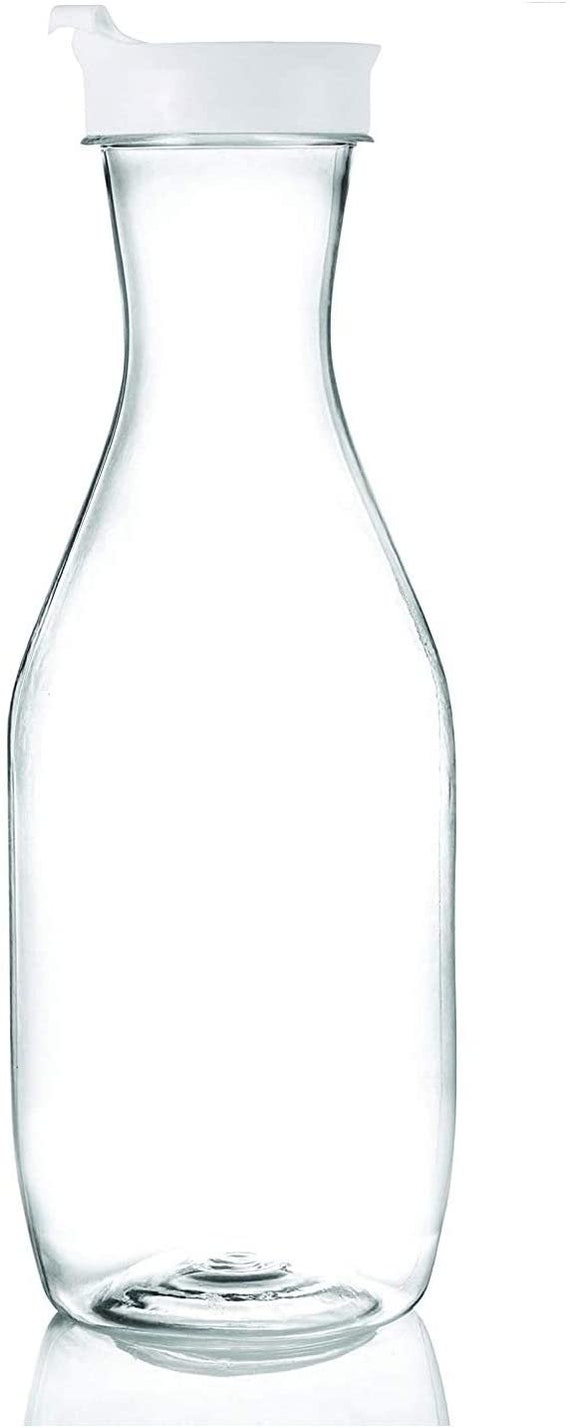 Juice Jug Bottle,fridge Door Water Jug,acrylic Transparent Juice Bottle  With Handle With Lid,ease In Pouring,food Grade Fruit Juices Liquors Jug  For W