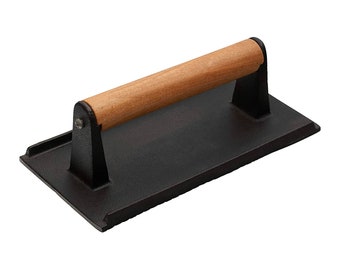 Rectangle Grill Press with Wooden Handle 9 x 5 inches
