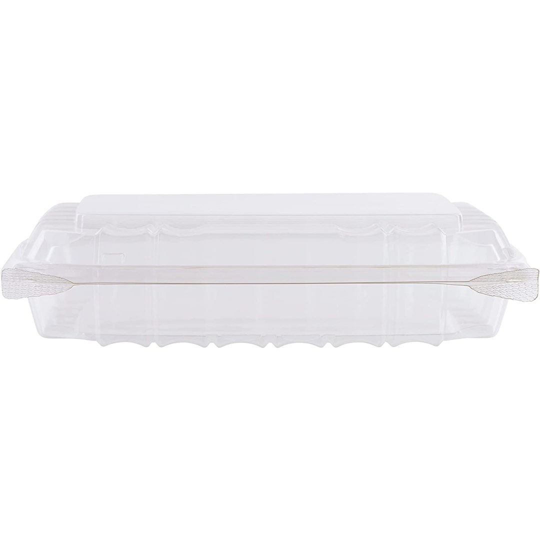 Clear Hinged Lid Clamshell Plastic Container 8x8x2 Inches Single