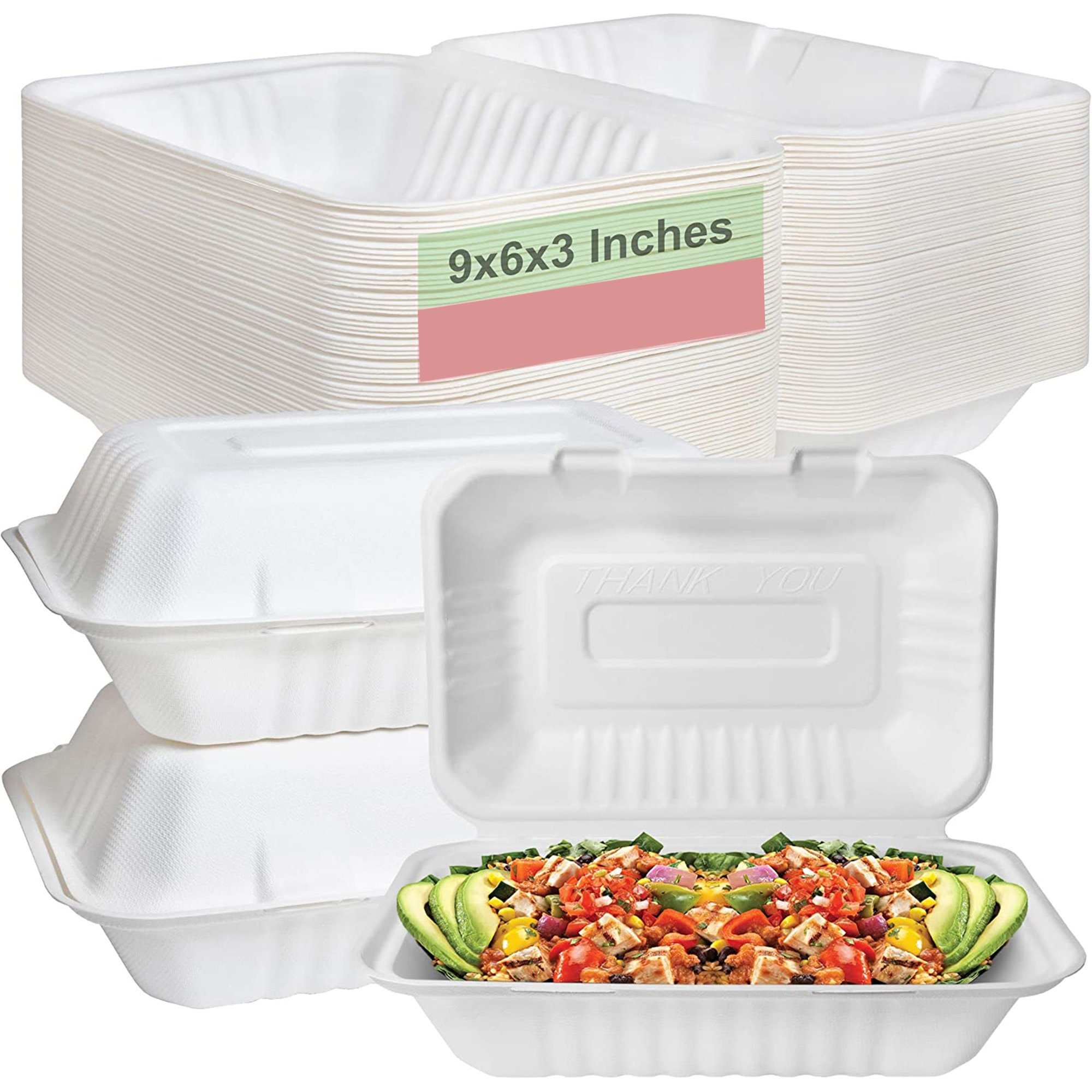  50 Pack Salad Container for Lunch Disposable Salad Bowls with  Lids - 48 oz Clear Plastic Bowls with Lids To Go - Airtight Leak Resistant  Round Meal Prep Bowls - Togo