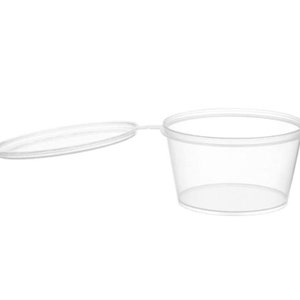 Clear Jello Shot Cups With Lids, Plastic Portion Cups / Condiment Cups /  Sauce Cups, 100 Small Containers With Lids, 4 Oz Dressing Container To Go 4  oz.