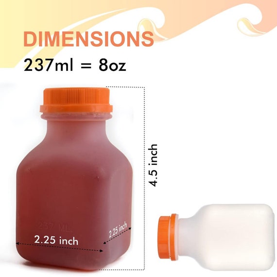 8 oz. 12 onzas. 16 onzas. Botellas de jugo de plástico vacías con tapas a  prueba de manipulación variación múltiple -  México