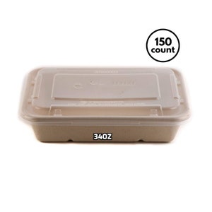 Microwavable Ceramic Bento Box with Seal Rectangular Shape with Dividers, Brown