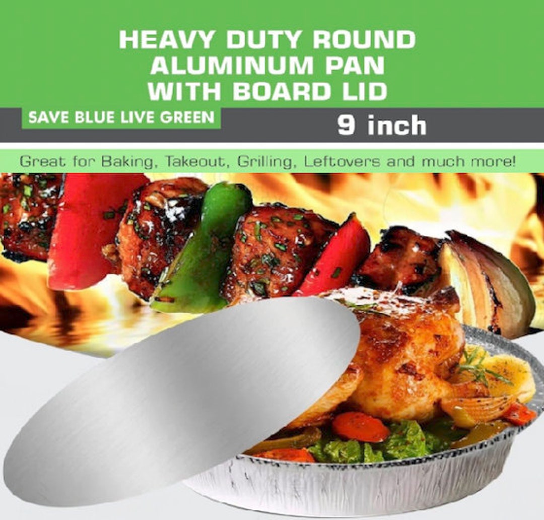 100-Pack 7-Inch Disposable Aluminum Foil Take-Out Pans With Plastic Lids – 1 Compartment